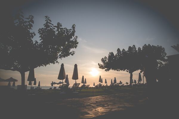Sunset over the sea at The Elysium, Paphos, photographed by Evagoras Mandrides