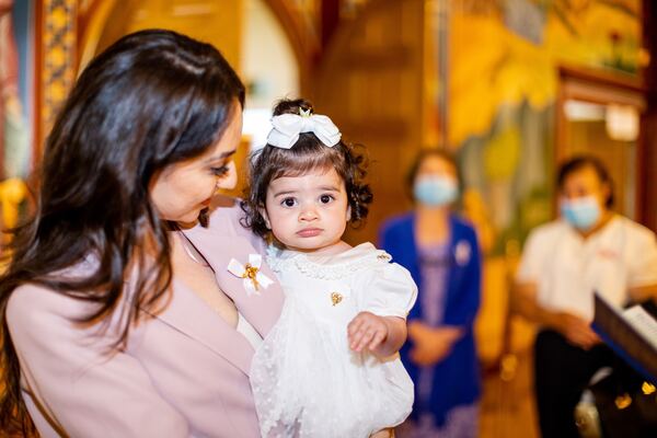 Christening photograph by Evagoras Mandrides, christening photographer in North London