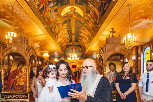 Christening photograph by Evagoras Mandrides, christening photographer in North London