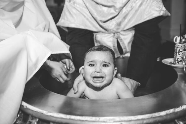 Christening photograph by Evagoras Mandrides, christening photographer in North London