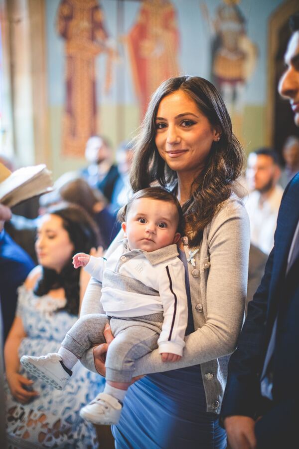 Christening photograph by Evagoras Mandrides, christening photographer in North London