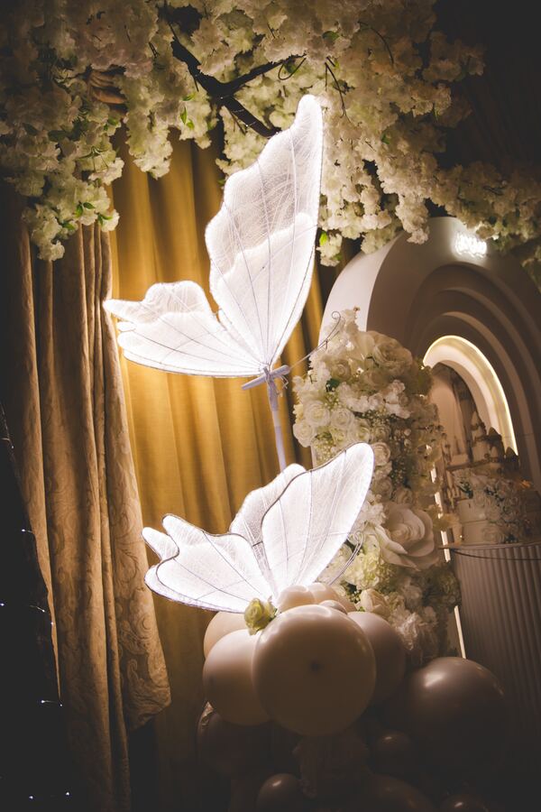 Christening decorations at Down Hall, Hatfield Heath, photographed by Evagoras Mandrides