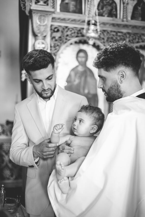 Christening photograph by Evagoras Mandrides, christening photographer in North London