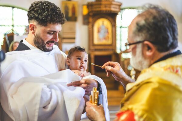 Christening photograph by Evagoras Mandrides, christening photographer in North London