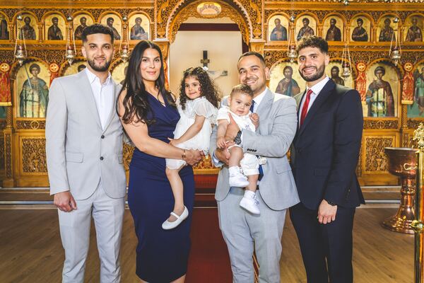 Christening photograph by Evagoras Mandrides, christening photographer in North London