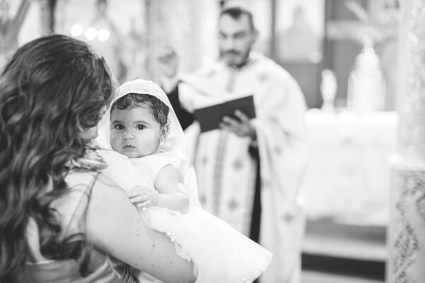 Christening photograph by Evagoras Mandrides, christening photographer in North London