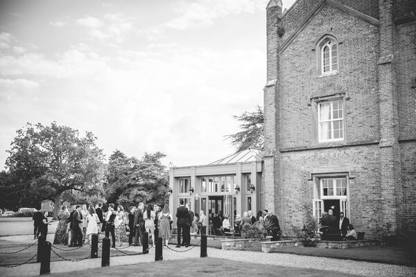 Guests outside Offley Place Country House Hotel, Great Offley, photographed by Evagoras Mandrides